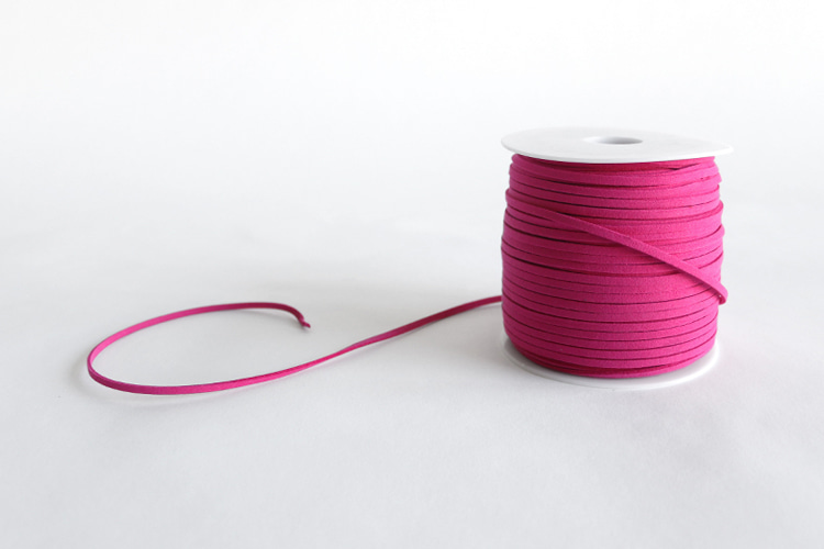 샤무드끈(3mm) - 핑크 90미터